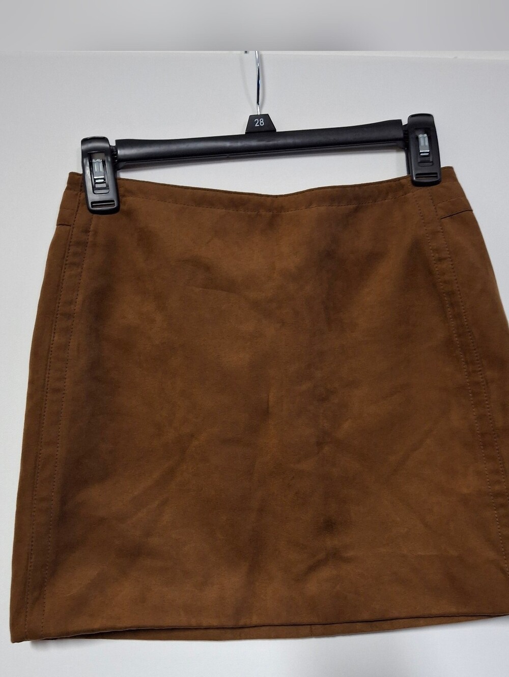 H&M Brown Faux Suede Mini Skirt Size 2